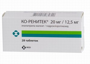 Ко-ренитек таб. 20мг+12,5мг №28