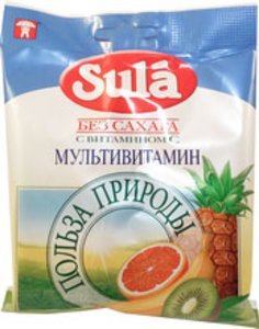 Леденцы Зула б/сахара Мультивитамин 60г