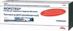 Форстео р-р д/ин. п/к 250мкг/мл 2,4мл шприц-ручка №1