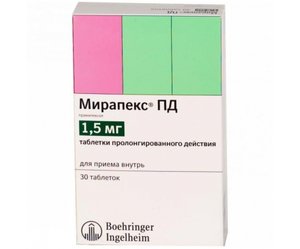 Мирапекс ПД таб. пролонг. 1,5мг №30