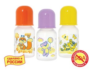 Курносики Бутылочка полипроп. соска латекс 0м+ 125мл (11146)