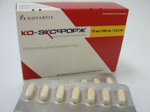 Ко-эксфорж таб. 10мг+160мг+12,5мг №28