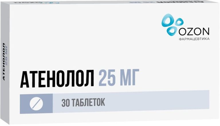 Атенолол-Озон таб. п.п.о. 25мг N30