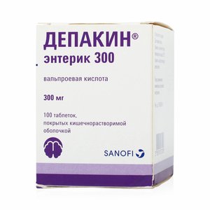 Депакин Энтерик 300 таб. п.о кш/раств 300мг №100