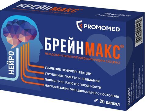 Брейнмакс капс. 250мг+250мг №20