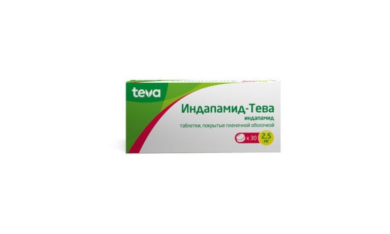 Индапамид-Тева таб. п/о 2,5мг №30