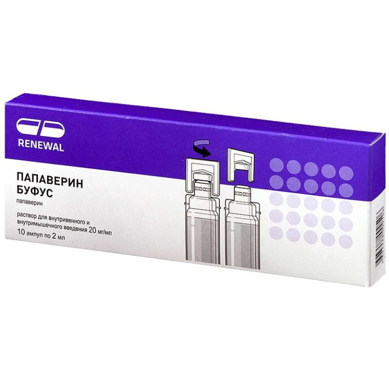 Папаверин г/хл буфус р-р д/ин. 2% 2мл №10 Реневал