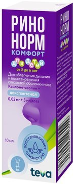Ринонорм Комфорт спрей наз. 0,05мг+5мг/доза 90доз