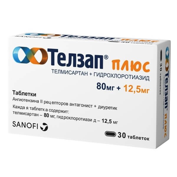 Телзап Плюс таб. 80мг+12,5мг №30