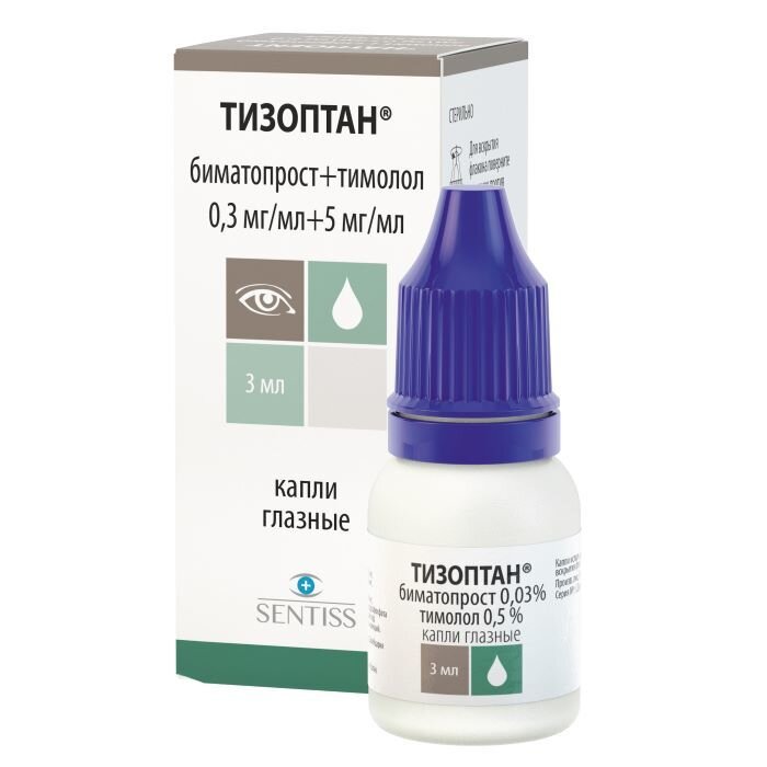 Тизоптан капли гл. 0,3мг+5мг/мл 3мл №1